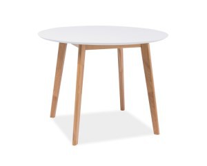 Стол обеденный Signal Mosso II 90x90 белый дуб